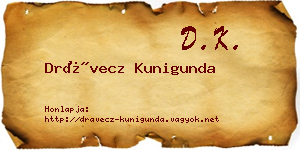 Drávecz Kunigunda névjegykártya